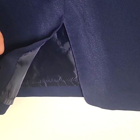 Terramina Collection NY Navy Blue Midi-Skirt, Size 14 - Picture 5 of 6